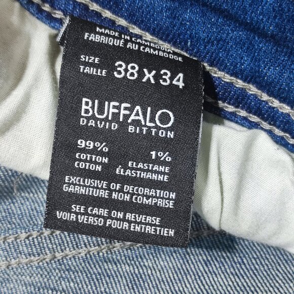 Buffalo Jeans Jack slim straight stretch men's size W38/L34 ink blue - Picture 7 of 13